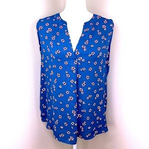 Loft sleeveless flower blouse